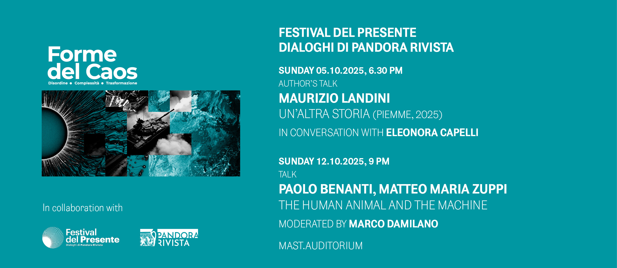 FESTIVAL DEL PRESENTE – DIALOGHI DI PANDORA RIVISTA 2025