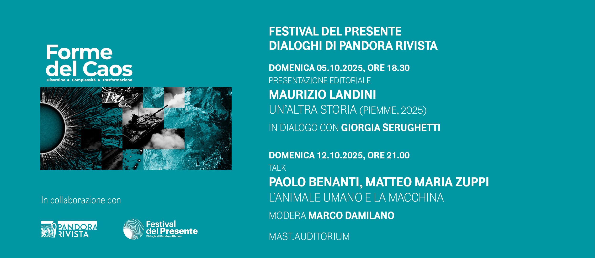 FESTIVAL DEL PRESENTE – DIALOGHI DI PANDORA RIVISTA 2025
